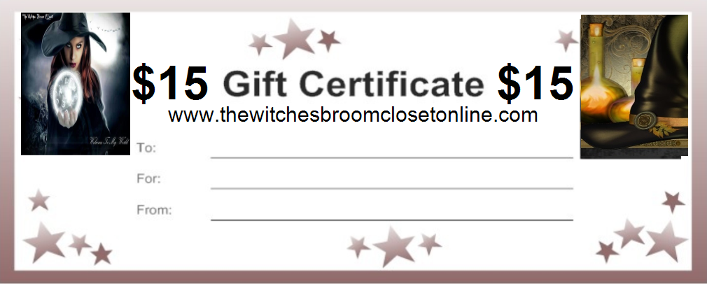 15.00 Gift Certificate - Click Image to Close